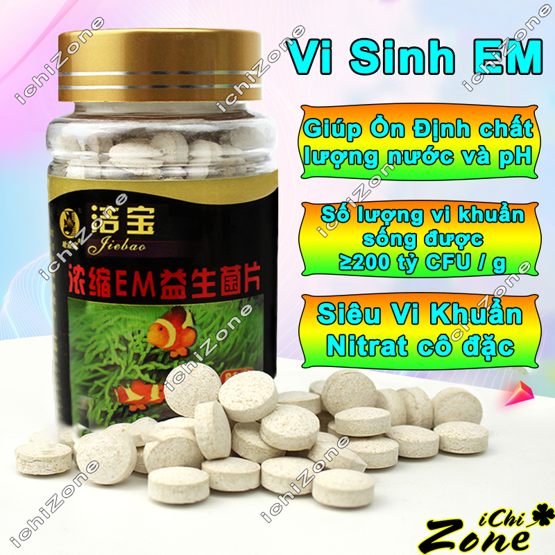 (Sỉ 100 Viên) Men vi sinh dạng viên nén - Viên nén Vi khuẩn EM thế hệ mới làm trong nước xử lý chất 
