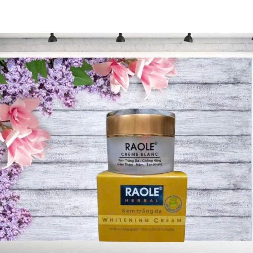 Kem dưỡng trắng da, chống nắng, giảm nám tàn nhang Raole 12g