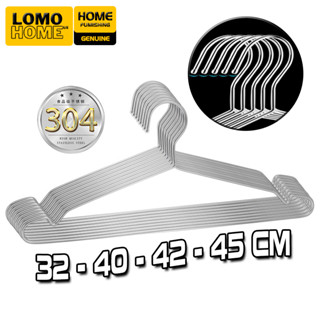 Bộ 10 Móc inox LOMO treo quần áo chất liệu không gỉ, chống nước, thiết kế đầu tròn chống xước, không để lại dấu vết