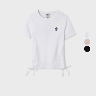 Áo Thun Nữ WHO.A.U Steve Ribbed Shirring T-Shirt[B]_WHRAF2451F