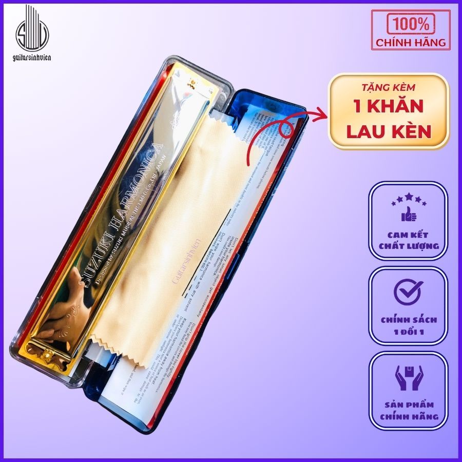 Kèn Harmonica Suzuki 24 Lỗ Tone C Chuẩn Âm | Harmonica Stremolo Tone Đô