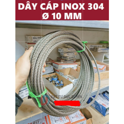 Dây cáp INOX 304 Phi 10mm (9.5)