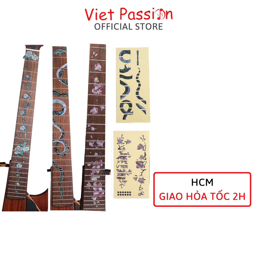 Sticker miếng dán trang trí khảm cần đàn guitar chất lượng Viet Passion HCM
