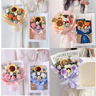 [Có sẵn Hà nội ] Bó hoa len móc handmade mix gấu cử nhân hot trend 2025 làm quà tặng ý nghĩa dịp tốt nghiệp