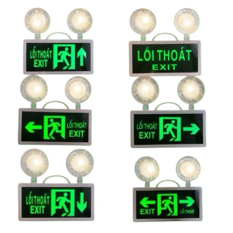 Đèn LED tích điện , chiếu sáng khẩn cấp , sự cố EXIT - 2 mắt