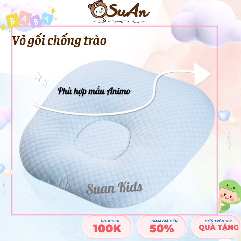 Vỏ Gối Chống Trào Ngược Animo Cao Cấp Cho Trẻ Sơ Sinh Phù Hợp Với Mẫu Gối Animo - SuAn Kids