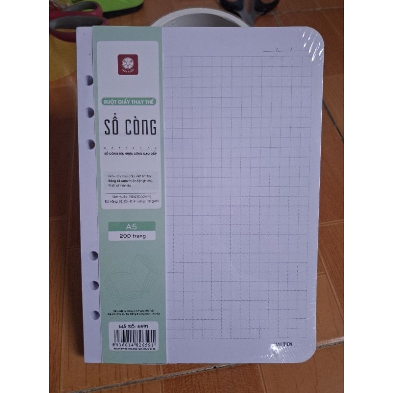 RUỘT giấy B5/A5 caro,kẻ ngang thay thế sổ còng B5/A5