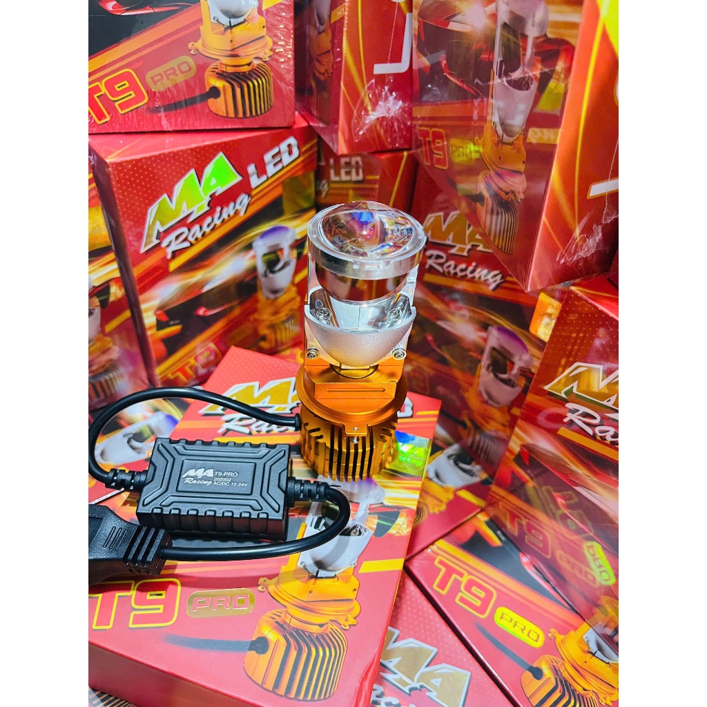Bi cầu mini chân H4 Ma racing T9 Pro - đèn led pha chân H4