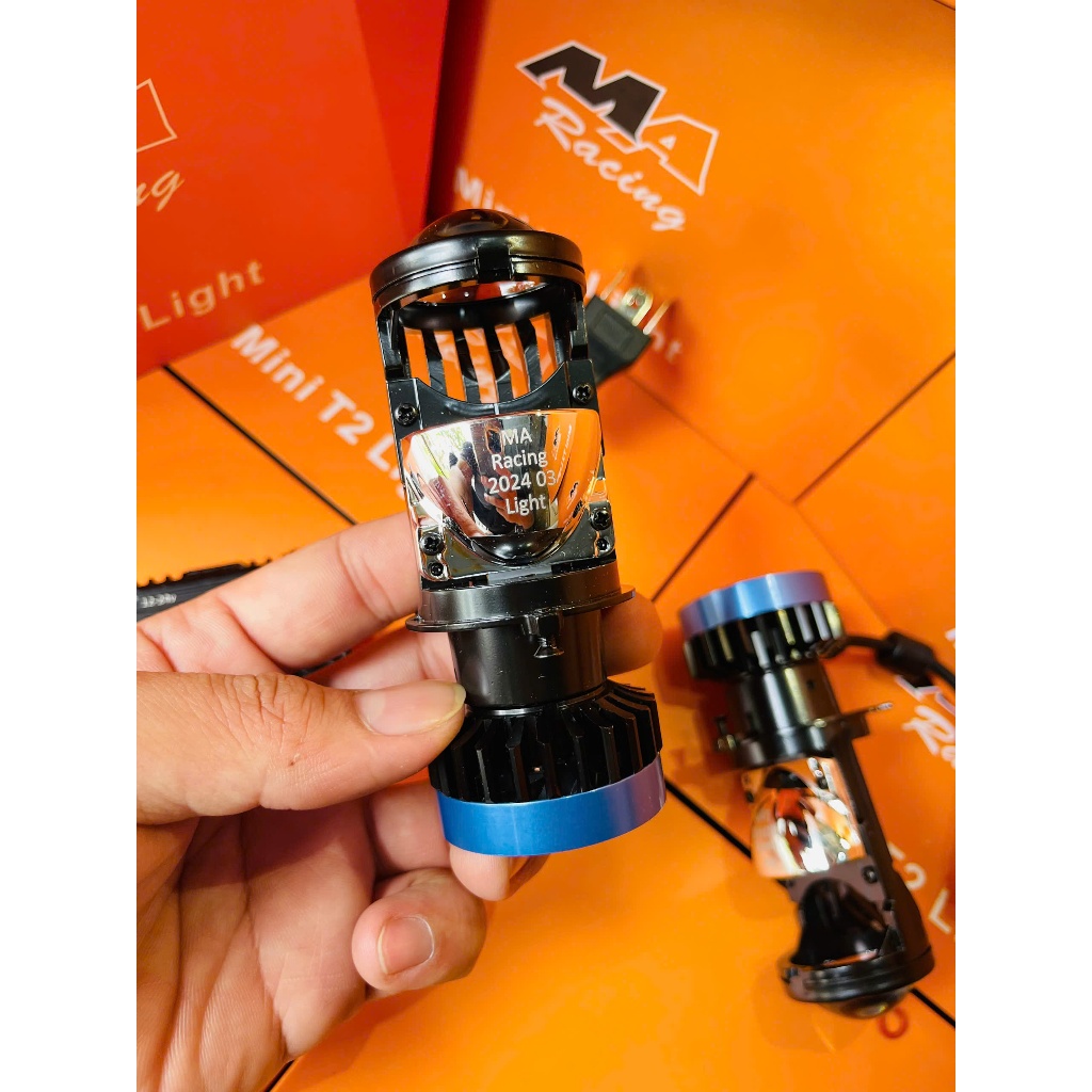 Bi cầu mini chân H4 Ma racing T2 Light - đèn led pha chân H4