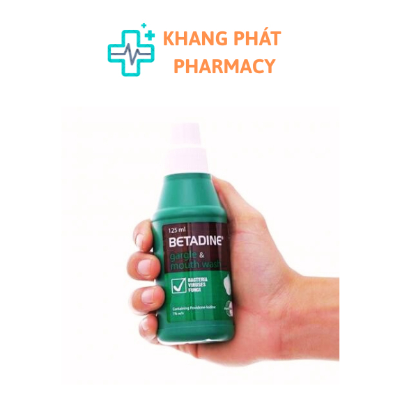 NƯỚC SÚC MIỆNG HỌNG LÀM GIẢM ĐAU HỌNG BETADINE GARGLE & MOUTHWASH 125ML - DATE 2026