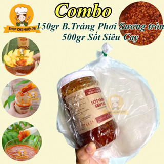 Combo bánh tráng phơi sương 150gr chấm sốt muối chú Hải siêu cay 500gr ( bánh + sốt SC)