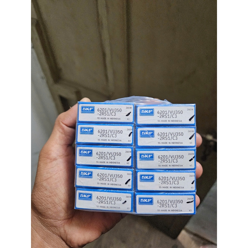 Bạc đạn SKF 6201/VU350-2RS1/C3 chính hãng, mặt bích nhựa