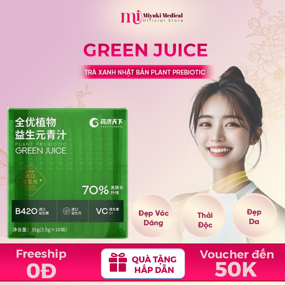 Hộp 10 Gói Trà Xanh GREEN JUICE Nhật Bản – GREEN JUICE Thải Độc, Giảm Cân, Tăng Cường Ngủ Ngon Và Xua Tan Mệt Mỏi