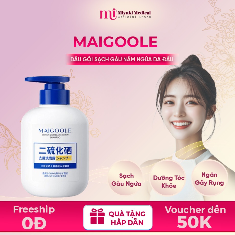 Dầu Gội Giảm Nấm Ngứa Da Đầu Maigoole – Dầu Gội Maigoole Làm Sạch Gàu, Giảm Nấm Ngứa, Kiểm Soát Dầu Nhờn, Cho Tóc Khỏe