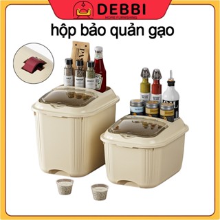 hộp bảo quản gạo，Hộp Đựng Gạo-Có Nắp Đậy Chống Bụi Chống Ẩm 5kg / 10kg / 15kg Hộp đựng gạo