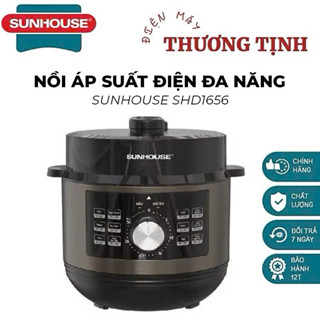 NỒI ÁP SUẤT ĐIỆN ĐA NĂNG SUNHOUSE SHD1656 - Dung tích 6 lít, Hàng chính hãng bảo hành 1 năm`