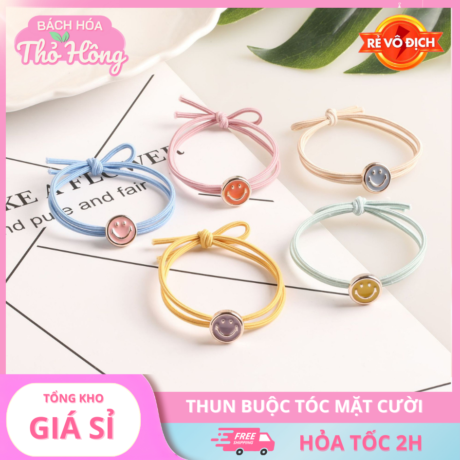 10 Thun Buộc Tóc Cột Tóc Mặt Cười
