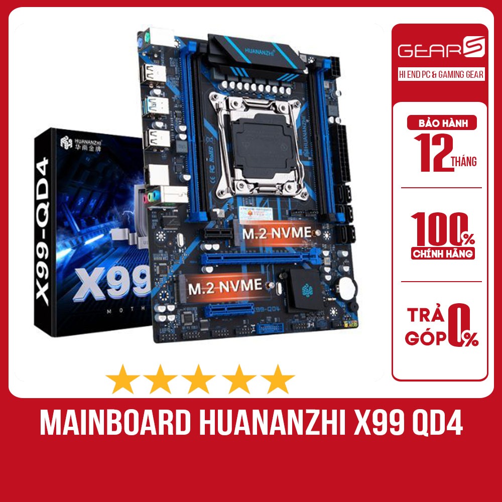 [FULL VAT] MAINBOARD HUANANZHI X99 QD4 NEW - Bảo hành 12 Tháng