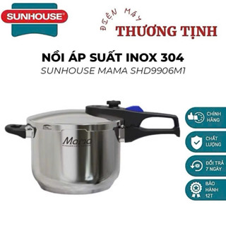 nồi áp suất đáy từ Sunhouse chất liệu inox 304 dung tích 6 lít hàng chính hãng giá tốt