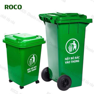  Thùng rác công nghiệp đựng rác đầy đủ dung tích 60L,100L,120L có bánh xe 