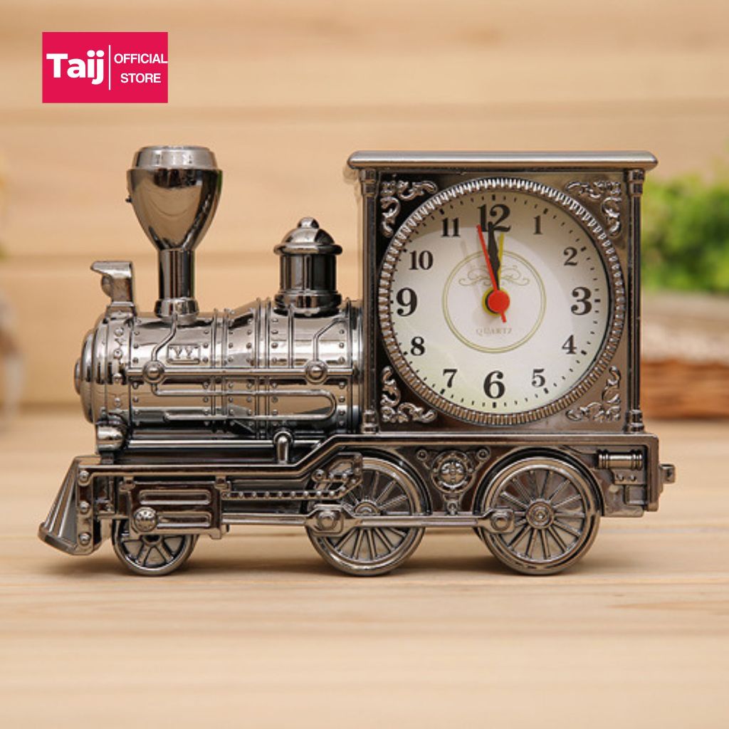 Đồng Hồ Báo Thức Chuông To,Mô Hình Tàu Hỏa Phong Cách Retro Sang Trọng để bàn decor quà tặng ý nghĩa