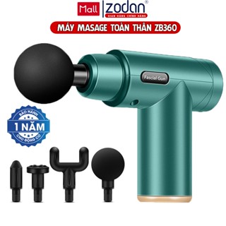 [VỪA MỞ BÁN][BH 2NĂM] Máy mát xa cầm tay, súng massage ZODAN ZB360 toàn thân 4 đầu thay thế 6 cấp độ