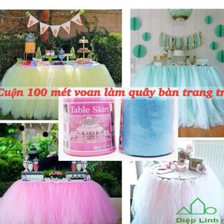 Khăn voan quây bàn trang trí tiệc