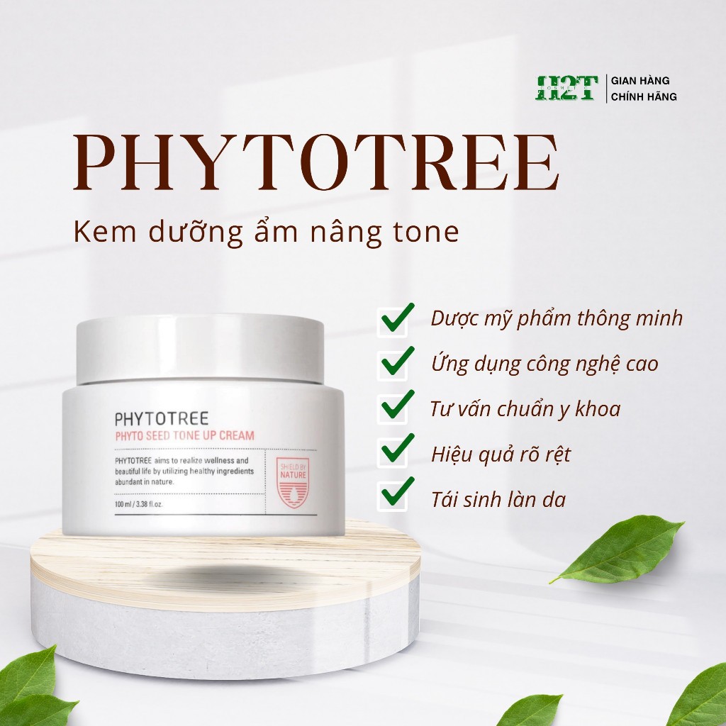 Kem dưỡng trắng da, chống lão hoá Phytotree Phyto Seend Tone Up Cream 100ml