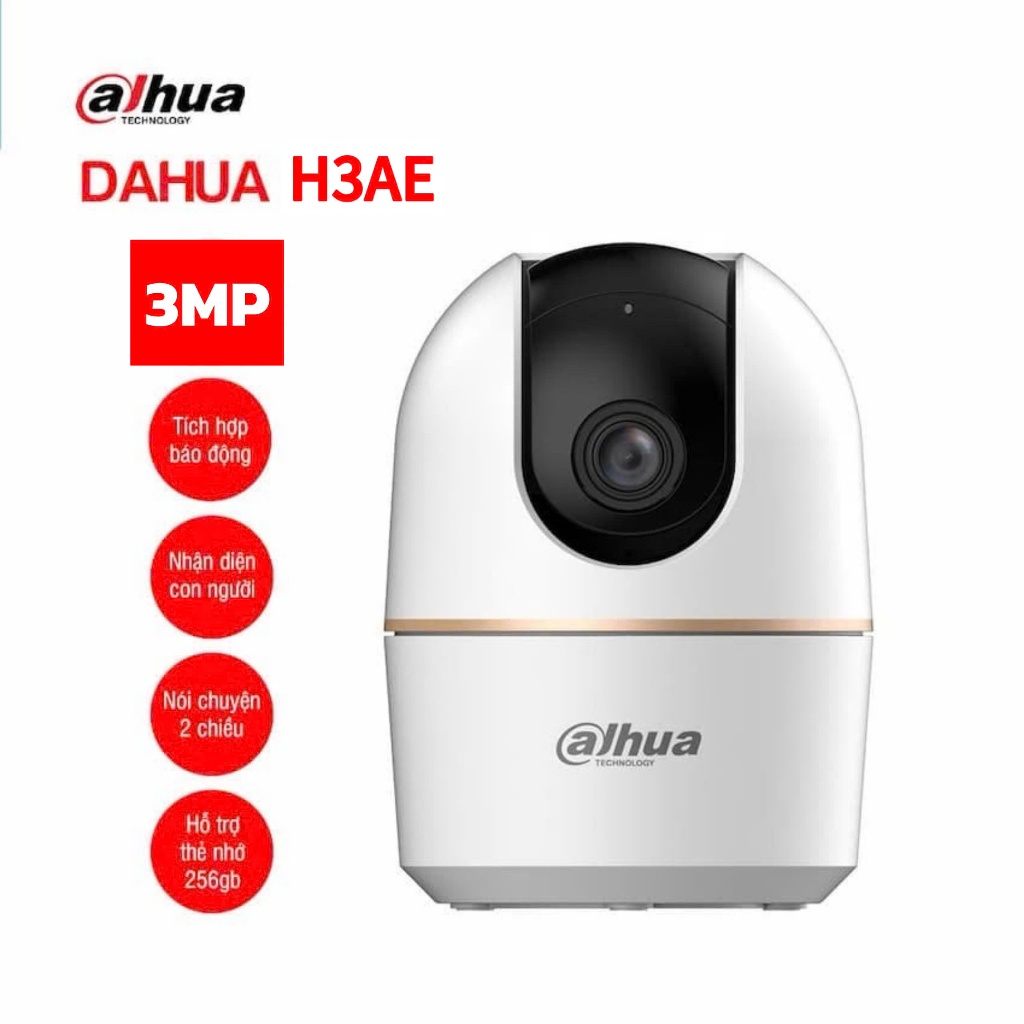 (Tặng chân đế L đơn cam+thẻ)Camera wifi Trong Nhà Dahua DH-H3AE 3MP/H5AE 5MP Xoay 360 CÓ CÔNG LAN