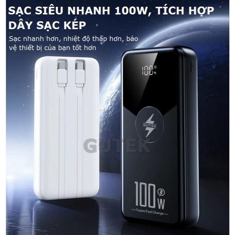 Sạc Dự Phòng D229 Cao Cấp, Dung lượng 30000mah, Tích Hợp Dây Sạc, Thích Hợp Mọi Loại Máy Điện Thoại,Bảo Hành 6 Tháng,PBC | BigBuy360 - bigbuy360.vn