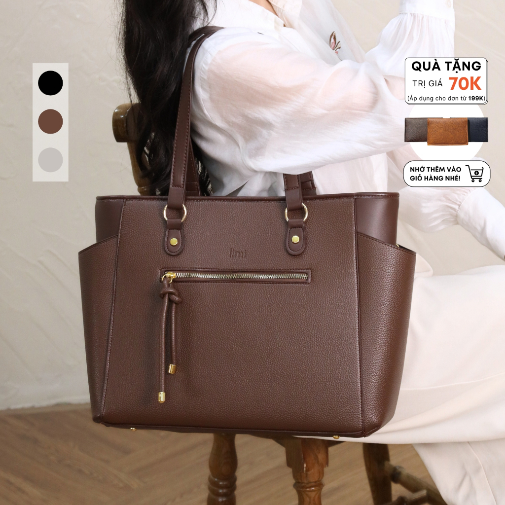 Túi xách công sở nữ (4 MÀU) đựng laptop 16inch A4 tote da size to đi dạy giáo viên VENUS Limi bags