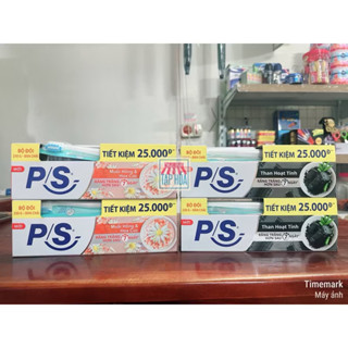  KEM ĐÁNH RĂNG P S 230Gr vị than  muối Hồng TẶNG BÀN CHẢI ĐÁNH RĂNG 