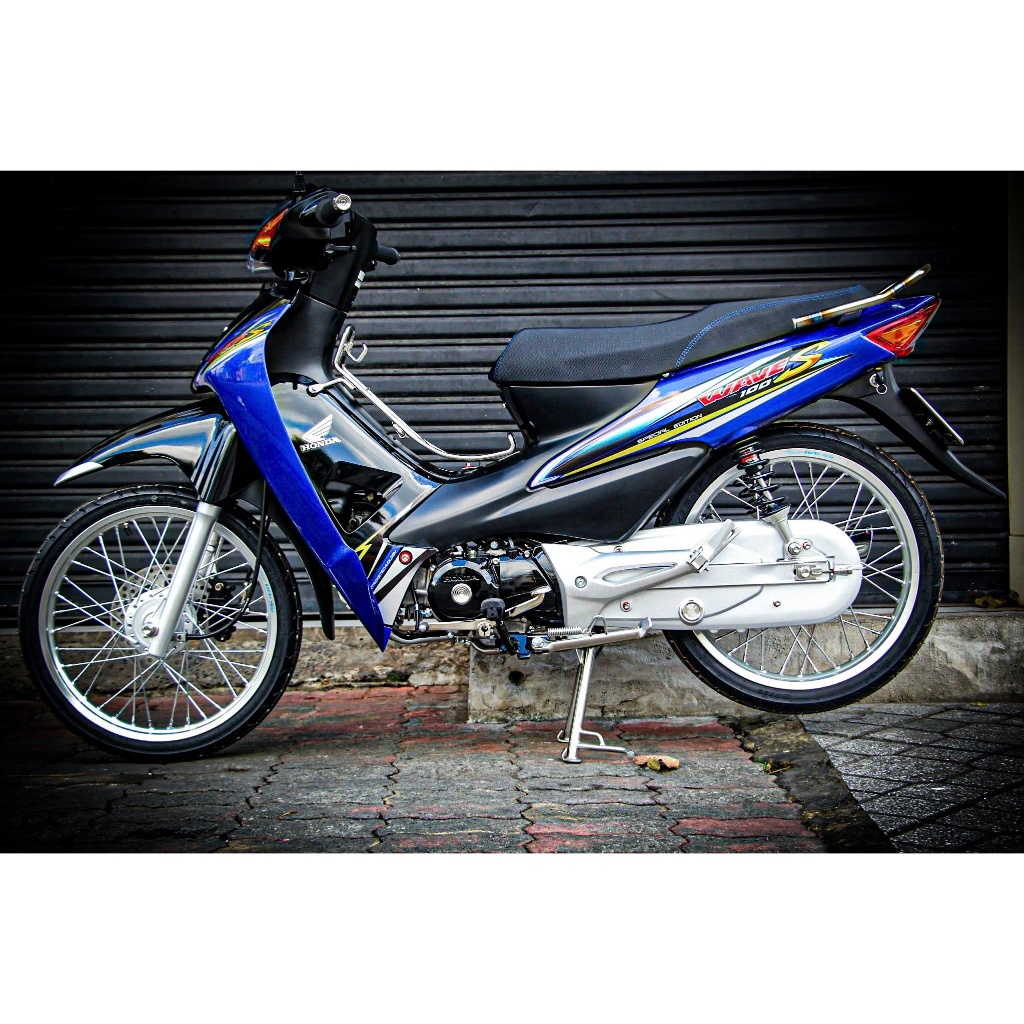 TEM RỜI WAVE S 100 XANH ĐEN DECAL 3 LỚP