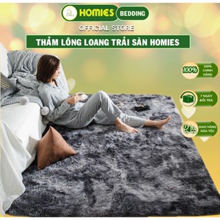 Thảm Lông Loang Trải Sàn HOMIES Bedding & Décor Lông Dầy Hàng Đẹp 2024 ( Mặt Sau Chống Trơn Trượt)