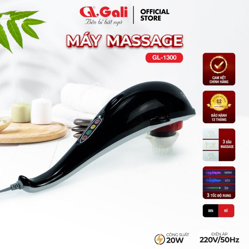 Máy Massage Cầm Tay Đa Năng Cao Cấp GALI GL-1300 - Mát Xa Toàn Thân, Lưng, Cổ, Vai, Gáy, Cánh Tay