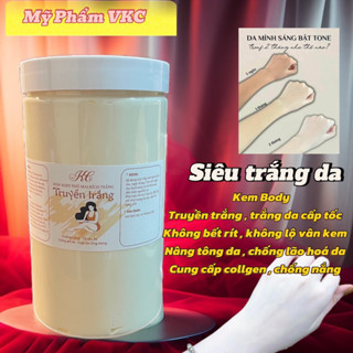 Kem Body Trắng Da Siêu Mạnh ,Giúp Nâng Tone, Chống Nắng, Không Bết Rít Không Lộ Vân Kem 500ml