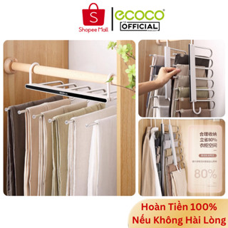 Móc Treo Quần Áo Thông Minh  ECOCO E2020 Cao Cấp, Móc Treo Quần Áo Gấp Gọn Chất Liệu Inox, Nhựa ABS