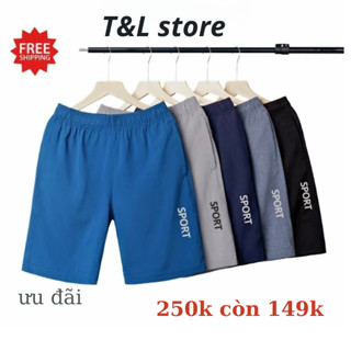 Combo 5 quần short gió nam mềm mịn thoáng mát mặc ở nhà mặc thể dục