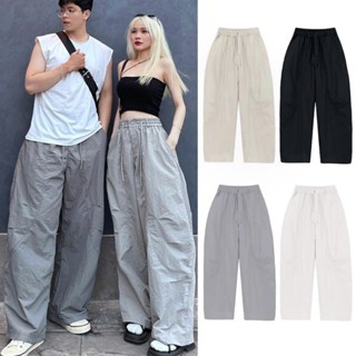 Quần Dài Dù Gió Nhăn Parachute Pants Harem Dáng Thụng Ống Rộng Nam Nữ Unisex