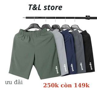 Combo 5 quần Short nam chất liệu co dãn thoáng mát mặc ở nhà mặc thể dục thể thao khóa kéo 2 bên