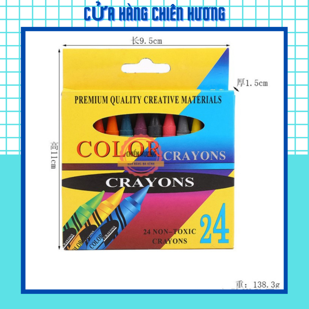 Bút sáp màu mỹ thuật Color Crayon – An toàn, 12/24 màu dễ thương