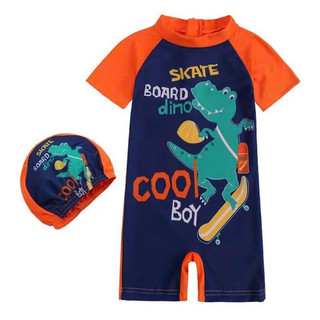  Đồ bơi bé trai SuBoBaBy dáng liền thân kèm mũ hoạ tiết khủng long 3 xừng đồ tắm đồ đi biển cho bé 10- 30 kg 