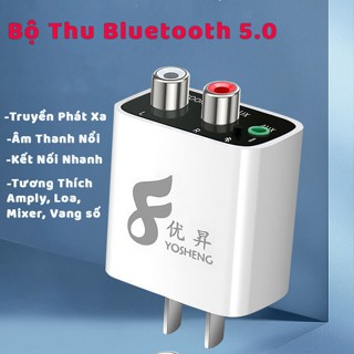 Bộ thu Bluetooth 5.0 YOSHENG YS-06, bộ thu bluetooth cho loa, Amply, Mixer cao cấp
