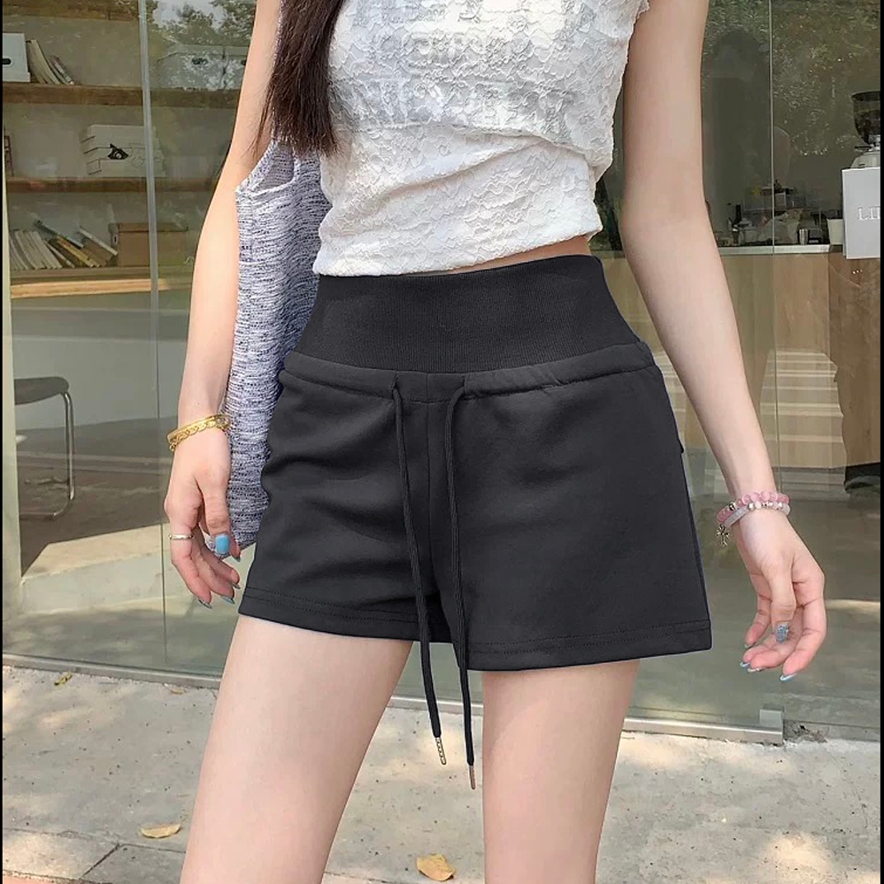 Quần short đùi cạp cao Dehood có túi chất nỉ mềm mịn không nhăn có dây rút tôn V3 | BigBuy360 - bigbuy360.vn