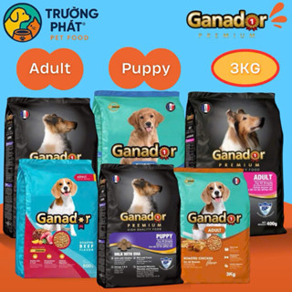 [Ganador 3Kg Có Tặng Sample Hạt🎁] Thức Ăn Hạt Ganador Adult & Puppy (Đủ Vị) Giá Tốt