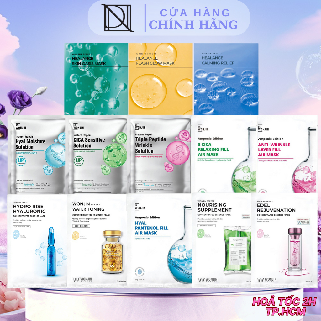 Mặt Nạ Wonjin Dưỡng Da Cao Cấp, Cấp Ẩm, Dưỡng Trắng, Phục Hồi Chuyên Sâu 30gr Hàn Quốc