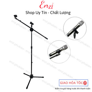 Chân micro 2 kiểu cài MIC trên giá, micro đứng phòng thu, phòng hát karaoke gia đình, hát live stream Enzi