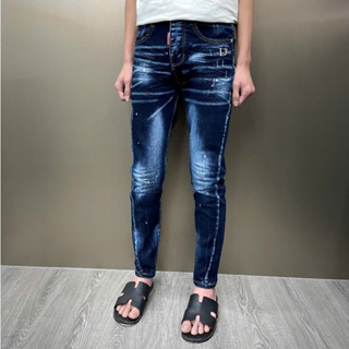 Quần jean xanh đậm ghim D2 ống vặn bản 4 cúc mã 6263 hott neww