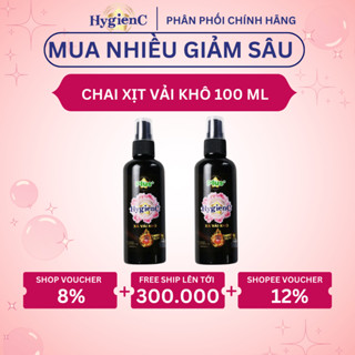 [NEW] Chai Xịt Xả Vải Khô HygienC Plus 100 ML - Hương Hoa Mẫu Đơn (Lưu Hương 24H)