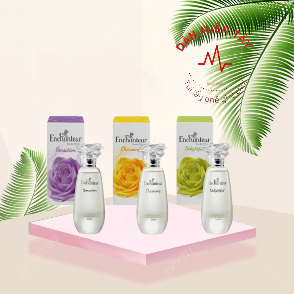 ENCHANTEUR - Bộ Sưu tập nước hoa 3 mùi hương Enchanteur Charming, Sensation, Delightful 10ml/ Chai